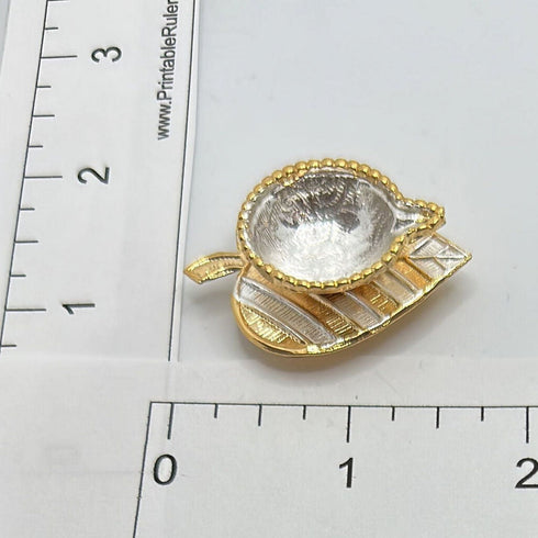 Pure Silver Gold Coated Leaf Diya 7 grams